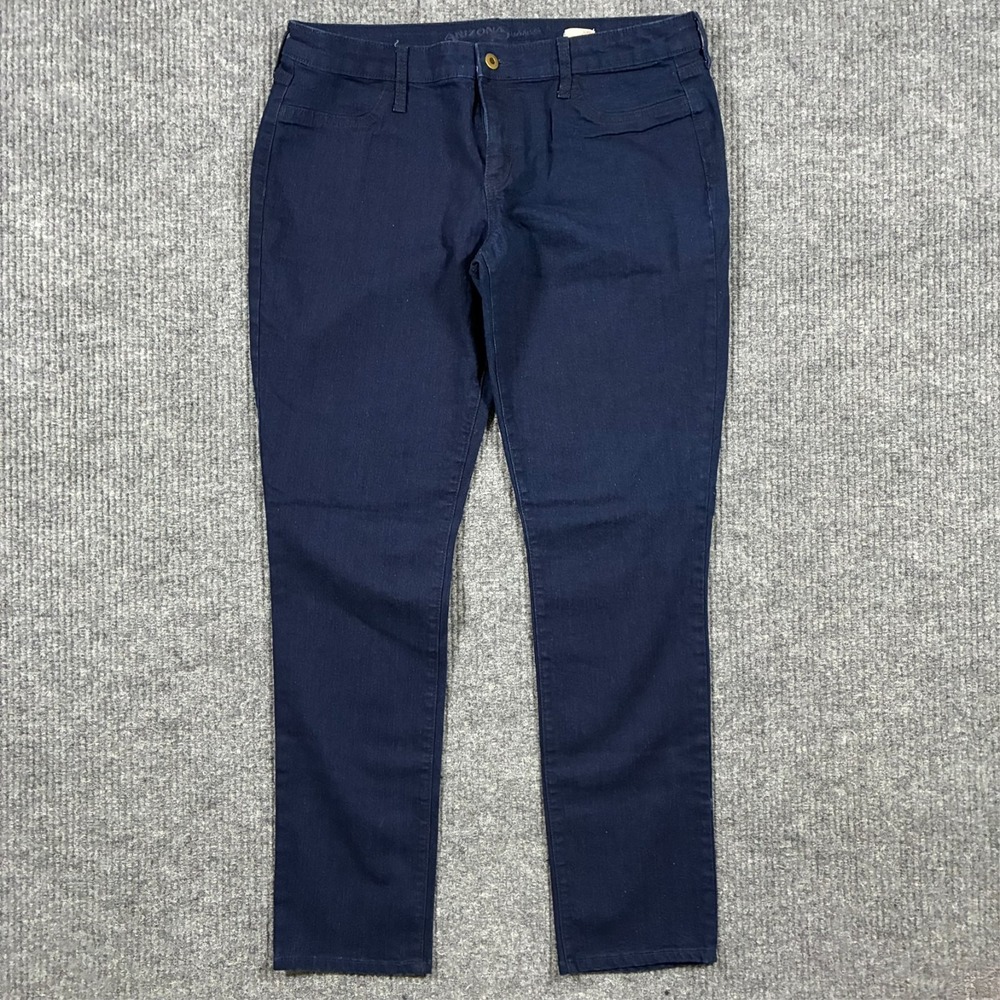 Arizona Jean Co. Womens Super Skinny Jeans Size 17 Dark Wash Denim Mid Rise
